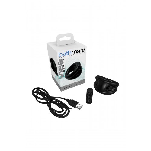 Виброкольцо на пенис Bathmate Strength, elastomex, чёрное, Ø5 см