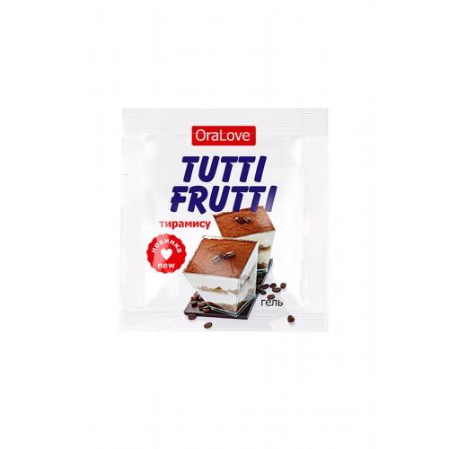 Съедобная гель-смазка TUTTI-FRUTTI для орального секса со вкусом тирамису 4г по 20 шт в упаковке