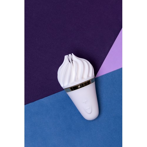 Вибромассажер Satisfyer layons Sweet Treat, силикон, белый, 10,4 см.