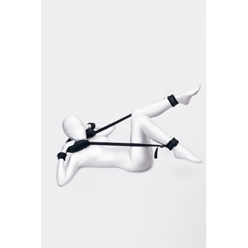 Стропа фиксирующая Anonymo #0701 с подушкой, велюр, черная, 127 см