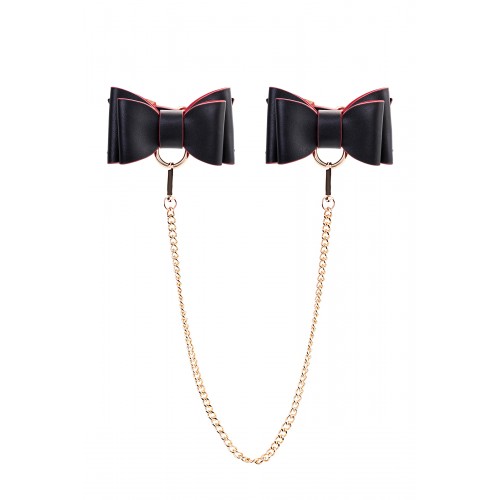 Бондажный набор Toyfa Theatre Bow-tie, PU-кожа, черный