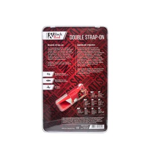 Страпон на креплении Black&Red by TOYFA, силикон, красный, 24 см (иной угол)