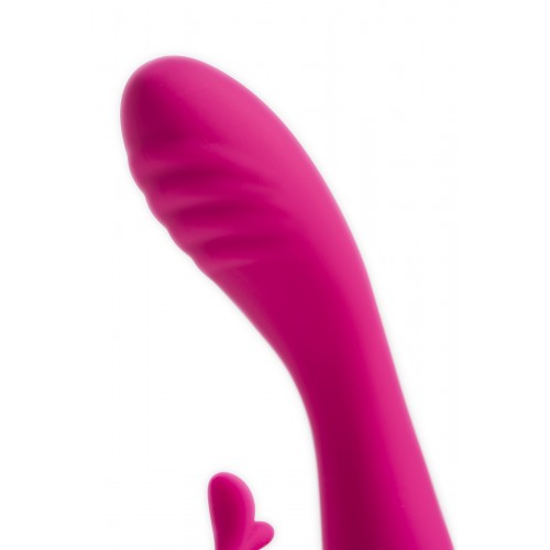 Вибратор для точки G с клиторальной стимуляцией Let it G, G-Hawker, силикон, розовый, 19,5 см