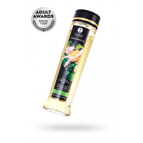Масло для массажа Shunga Organica Exotic Green Tea, натуральное, с расслабляющим эффектом, с ароматом зелёного чая, 250 мл