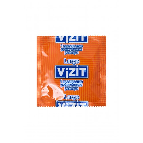 Презервативы VIZIT Large Увеличенного размера 12 шт, латекс, 18,5 см