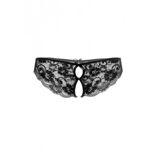 Эротические трусики Erolanta Lingerie Collection, кружевные, черные (50-52)