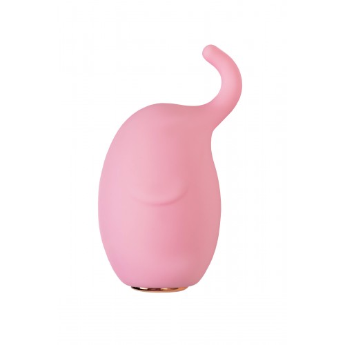 Вибратор Штучки-Дрючки, Mr. Elephant, розовый, силикон, 7,5 см