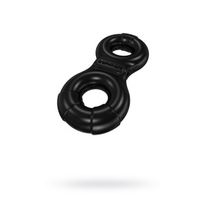 Виброкольцо на пенис Bathmate Eight, elastomex, чёрное, Ø4-5 см (иной угол)