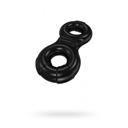 Виброкольцо на пенис Bathmate Eight, elastomex, чёрное, Ø4-5 см