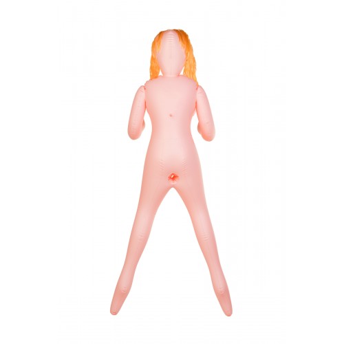 Кукла надувная Olivia, блондинка, TOYFA Dolls-X Passion, с тремя отверситями, кибер вставка: вагина-анус, 160 см