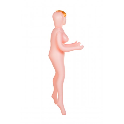 Кукла надувная Olivia, блондинка, TOYFA Dolls-X Passion, с тремя отверситями, кибер вставка: вагина-анус, 160 см