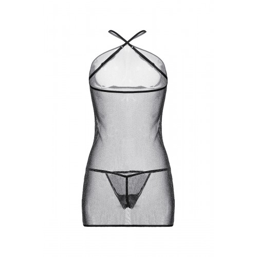 Комбинация и стринги Candy Girl Star с люрексом, черные, OS