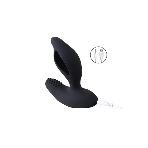 Стимулятор простаты Levett Titus, силикон, чёрный, 13 см