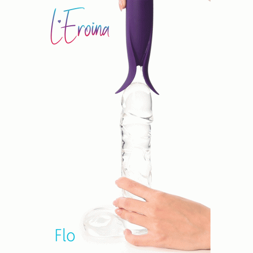 Вибростимулятор L'EROINA by TOYFA Flo, 10 режимов вибрации, силикон, фиолетовый, 18,5 см