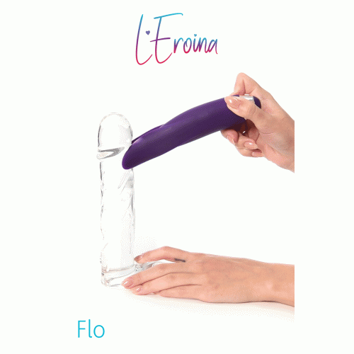 Вибростимулятор L'EROINA by TOYFA Flo, 10 режимов вибрации, силикон, фиолетовый, 18,5 см