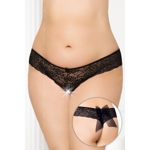 Трусики с бантом SoftLine Collection, черный, XXXL (иной угол)