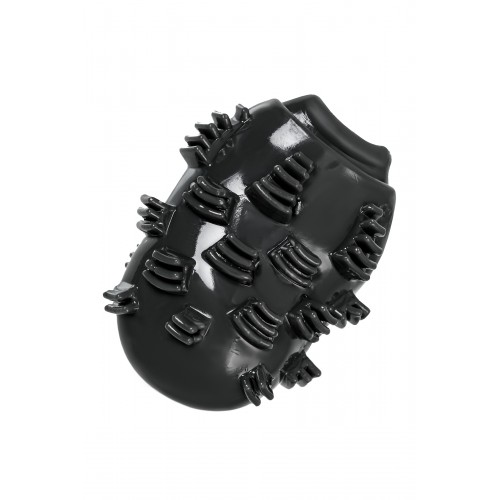 Мастурбатор нереалистичный MEN'S MAX CAPSULE 05 STEP, TPE, черный, 8 см (В ЗИПЛОКЕ)