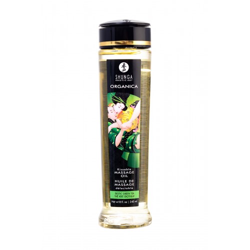 Масло для массажа Shunga Organica Exotic Green Tea, натуральное, с расслабляющим эффектом, с ароматом зелёного чая, 250 мл