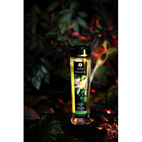 Масло для массажа Shunga Organica Exotic Green Tea, натуральное, с расслабляющим эффектом, с ароматом зелёного чая, 250 мл