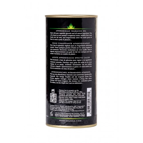 Масло для массажа Shunga Organic Exotic Green Tea, разогревающее, с ароматом зелёного чая, 100 мл