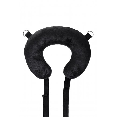 Стропа фиксирующая Anonymo #0701 с подушкой, велюр, черная, 127 см