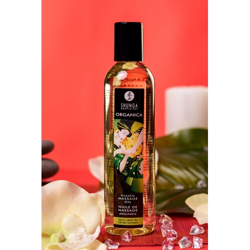 Масло для массажа Shunga Organica Exotic Green Tea, натуральное, с расслабляющим эффектом, с ароматом зелёного чая, 250 мл