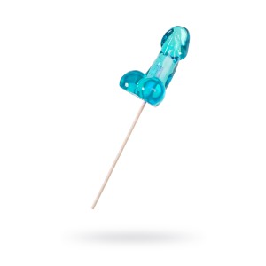 Леденец Sosuчki, «Пенис Blue Curacao», средний, голубой, 80гр (иной угол)