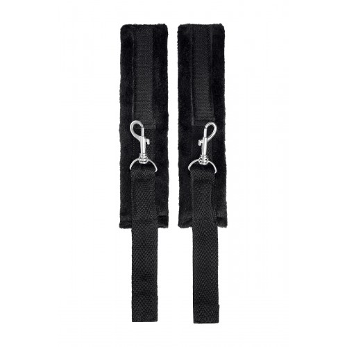 Стропа фиксирующая Anonymo #0701 с подушкой, велюр, черная, 127 см