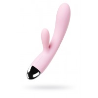 Вибратор с клиторальным стимулятором Svakom Alice, силикон, розовый, 17,6 см (в пакете)