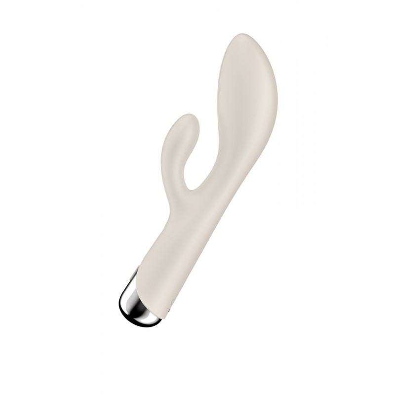 Вибратор-кролик с ротацией Satisfyer Spinning Rabbit 1, силикон, бежевый, 20,5 см