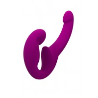 Анатомический безремневой страпон Fun Factory SHARE LITE, силикон, малиновый