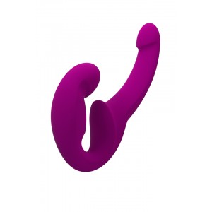 Анатомический безремневой страпон Fun Factory SHARE LITE, силикон, малиновый