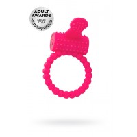 Эрекционное кольцо на пенис TOYFA A-Toys , Силикон, Розовый, Ø3,5 см с клиторальным стимулятором