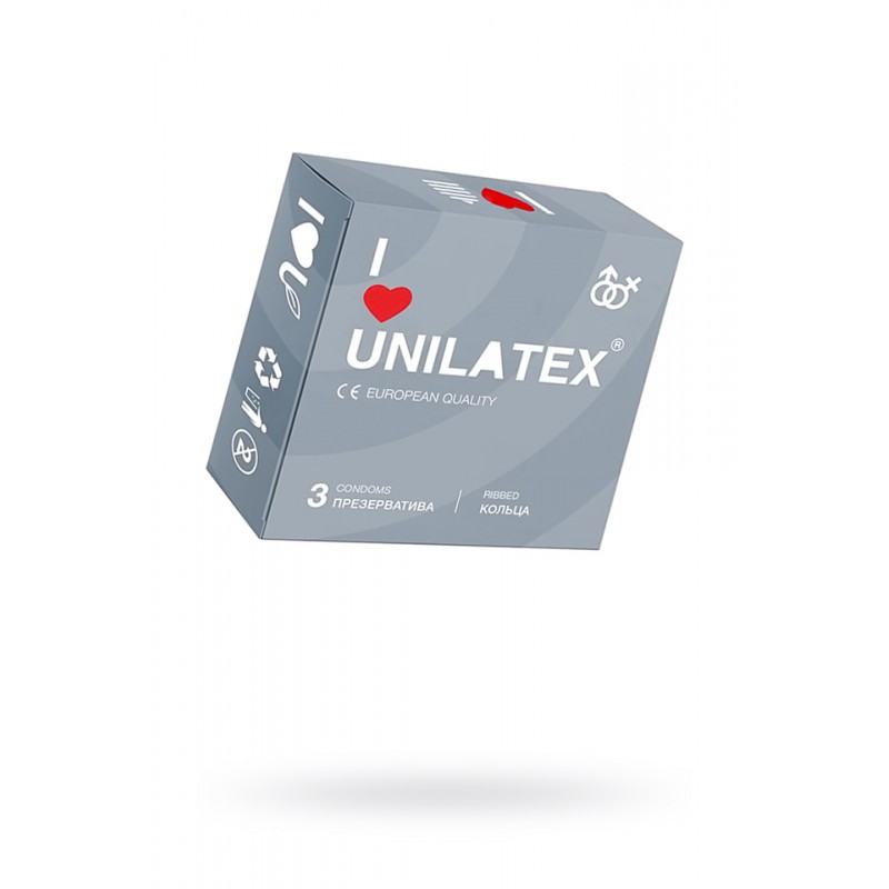 Презервативы Unilatex Ribbed №3 ребристые