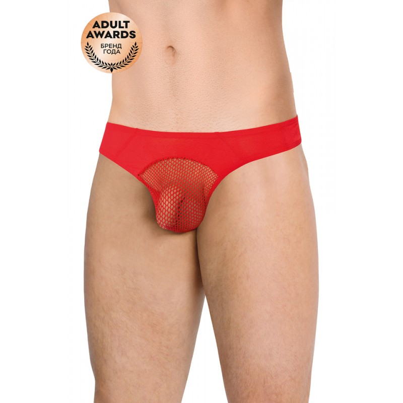 Трусы мужские со вставками из сетки SoftLine Collection, красный, XL