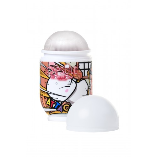 Мастурбатор нереалистичный, CAPSULE Attack, MensMax, TPE, прозрачный, 9 см