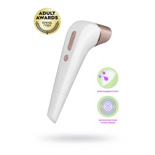 Вакуум-волновой бесконтактный стимулятор клитора Satisfyer 2 NG, ABS пластик+силикон, белый, 17см