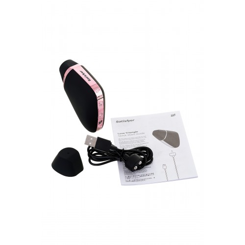 Вакуум-волновой бесконтактный стимулятор клитора Satisfyer Love Triangle, ABS пластик+силикон, Черны