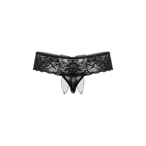 Шортики с бантиком открытые кружевные SoftLine Collection, черный, S/M (иной угол)