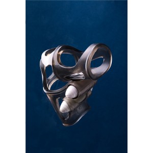 Эрекционное кольцо на пенис TOYFA XLover  , Термопластичный эластомер (TPE), чёрный, 7 см (иной угол)