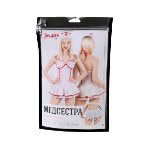 Нижняя часть костюма «Медсестра», Pecado BDSM, юбка,бело-красный, 40-42 (иной угол)