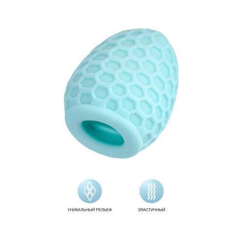 Мастурбатор A-Toys Pufl, бирюзовый, ТРЕ, 6 см Ø 2,7 см