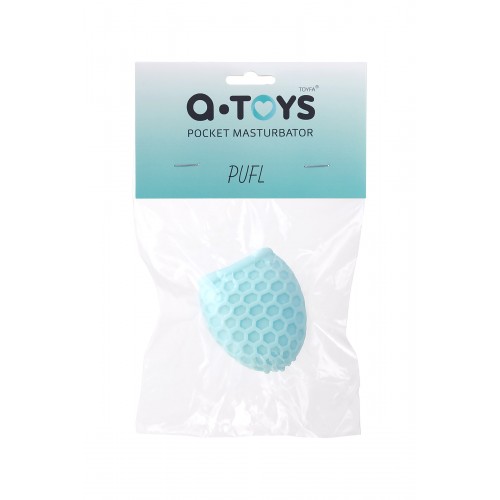 Мастурбатор A-Toys Pufl, бирюзовый, ТРЕ, 6 см Ø 2,7 см