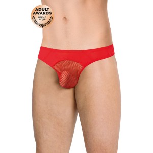 Трусы мужские со вставками из сетки SoftLine Collection, красный, XL (иной угол)