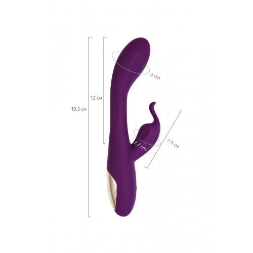 Вибратор для точки G с клиторальной стимуляцией Let it G, G-Spotter, силикон, фиолетовый, 19,5 см