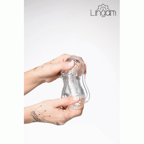 Мастурбатор нереалистичный Lingam by TOYFA  Indira , TPE, Прозрачный, 14 см