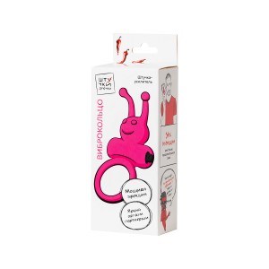 Эрекционное кольцо на пенис Штучки-дрючки, силикон, розовый, Ø3,1 см (иной угол)