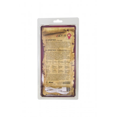 Вибратор для точки G с клиторальной стимуляцией Let it G, G-Spotter, силикон, фиолетовый, 19,5 см
