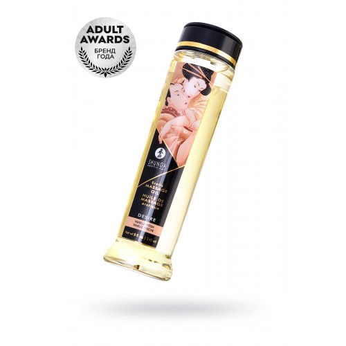 Масло для массажа Shunga Desire, натуральное, возбуждающее, с ароматом ванили, 250 мл