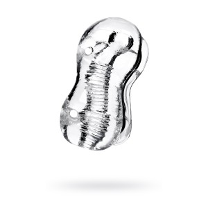 Мастурбатор нереалистичный Lingam by TOYFA  Indira , TPE, Прозрачный, 14 см (иной угол)